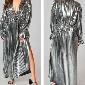 Buddy Love Evie Metallic Maxi Dress in Disco Ball, Size Small, NWT